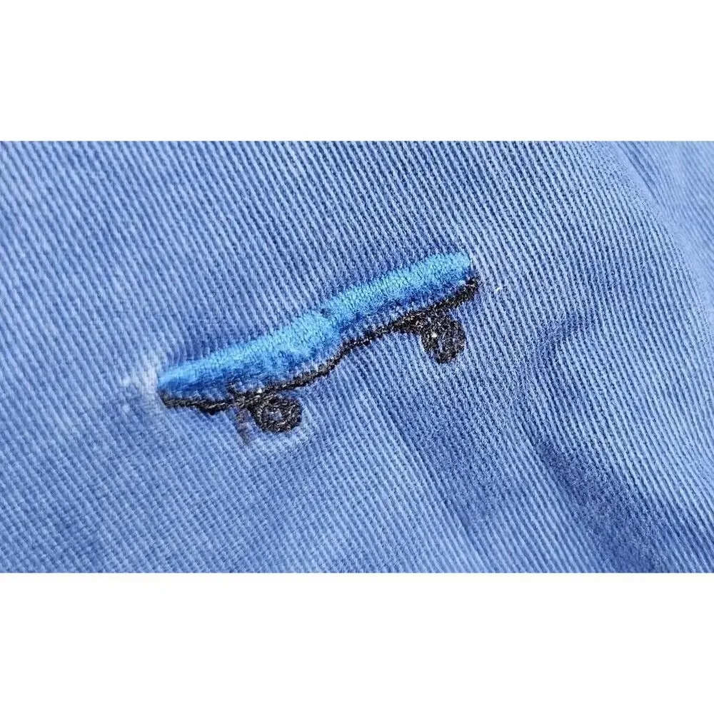 Gap Kids Blue Embroidered Chino Sunglasses Palm Tree Pants BOYS SIZE 14